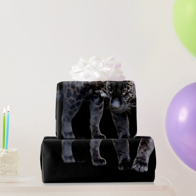 Jaguar Diablo black glossy wrapping paper (Party Gifts)
