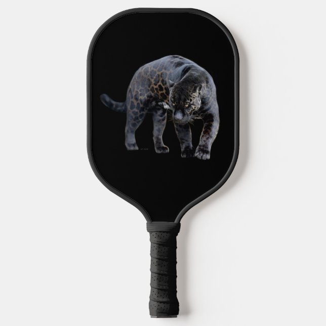 Jaguar Diablo black pickleball paddle (Front)