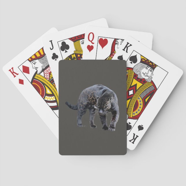 Jaguar Diablo grey Poker playing cards (Back)