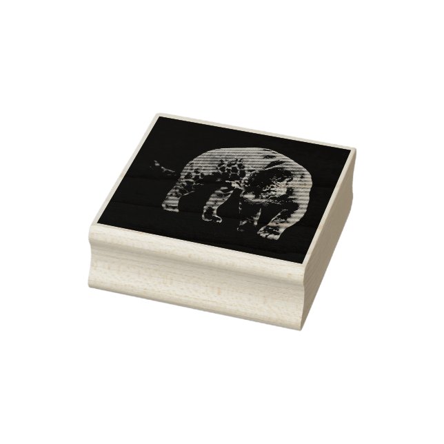 Jaguar Diablo large rubber stamp no handle (Stamp)
