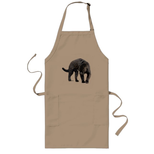 Jaguar Diablo long khaki chef apron (Front)