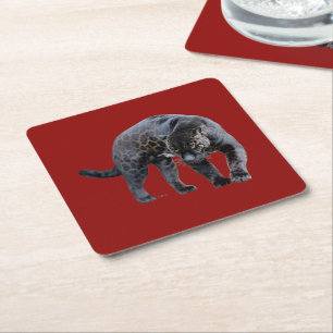 Jaguar Diablo red paper coasters