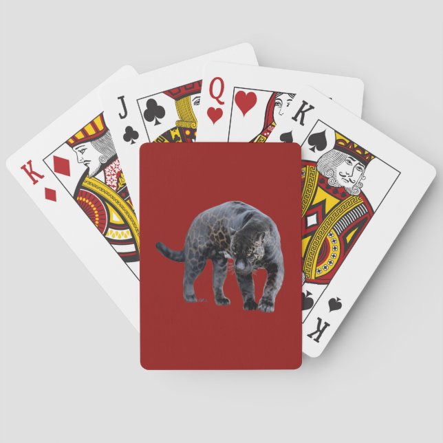 Jaguar Diablo red Poker playing cards (Back)
