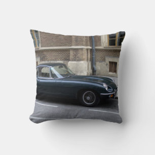 Jaguar E-Type Hardtop Throw Pillow