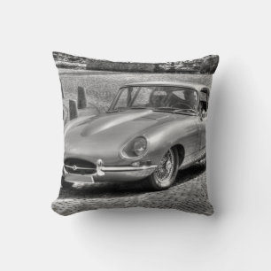 Jaguar E-Type Throw Pillow