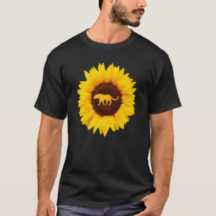 Jaguar For Women Men Panther Animal Sunflower T-Shirt
