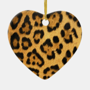 Jaguar Fur Print Ceramic Ornament