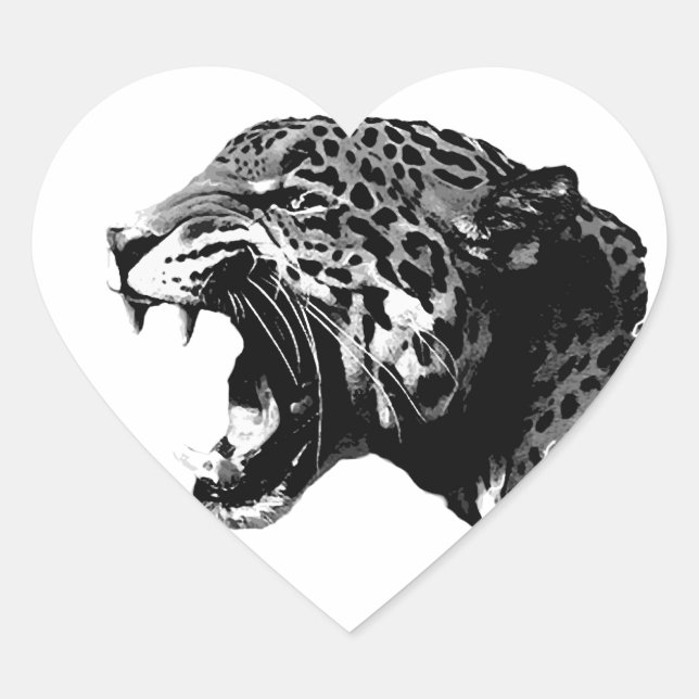 Jaguar Heart Sticker (Front)