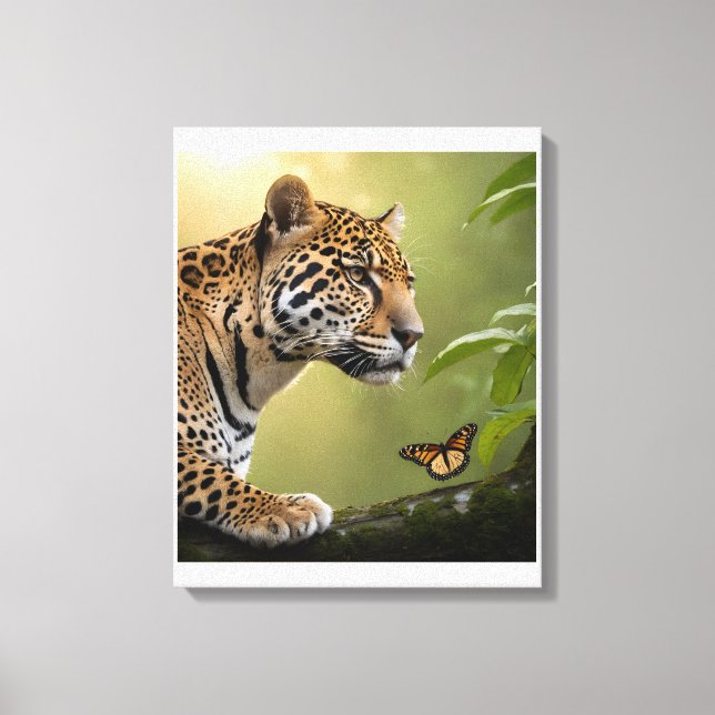 Jaguar in the Amazon Mist Canvas Print (Front)