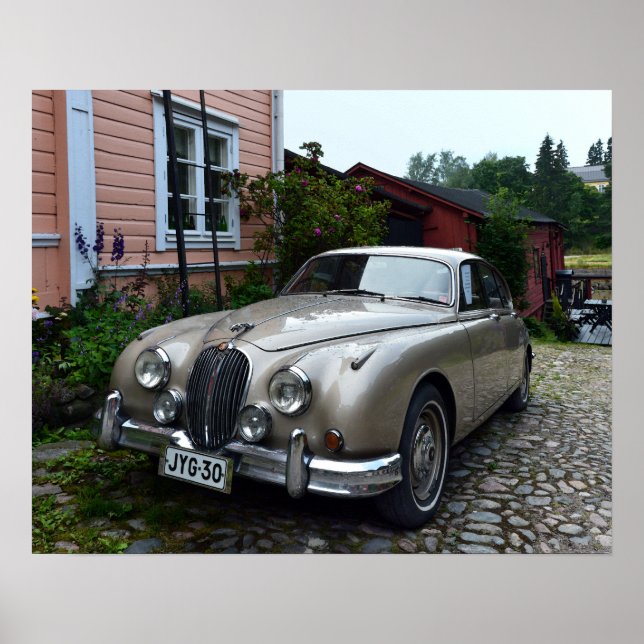 Jaguar Mark 2 in Porvoo, Finland Poster (Front)