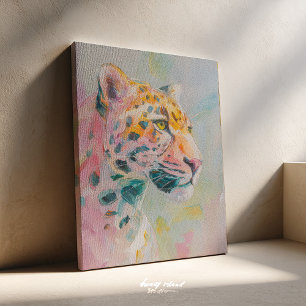 Jaguar Painting – Wild Jungle Art Print, Tropical  Canvas Print