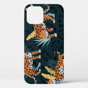Jaguar Palms Seamless Vintage Pattern iPhone 12 Case