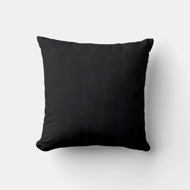 Jaguar Pattern in Black Panther Colours Throw Pillow (Front)