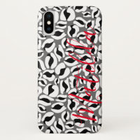 Jaguar Pattern Print Black White Personalized Name