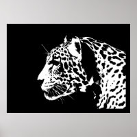 Jaguar Poster Print - Black & White Jaguar Posters