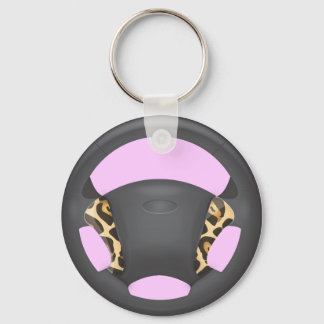 Jaguar Print Steering Wheel Keychain
