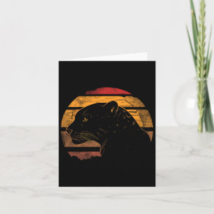 Jaguar Retro Vintage 80s Style Jaguar Wild Animals Card