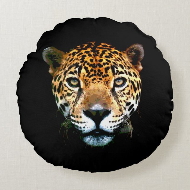 Jaguar Round Pillow (Front)