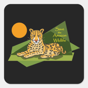 Jaguar Square Sticker