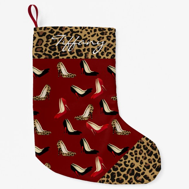 Jaguar Stiletto Heels Custom Christmas Stocking (Front)