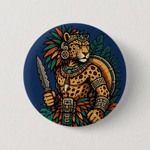 Jaguar Tribe's Brave Warrior samll gift 2 Inch Round Button