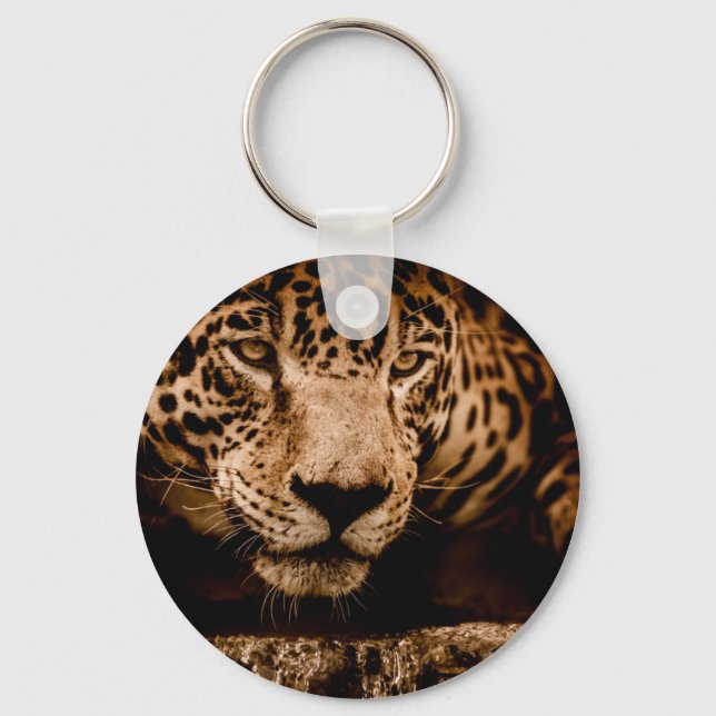 jaguar water stalking eyes keychain (Front)