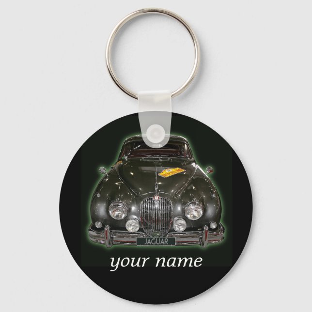 Jaguar  with your name keychain (Front)