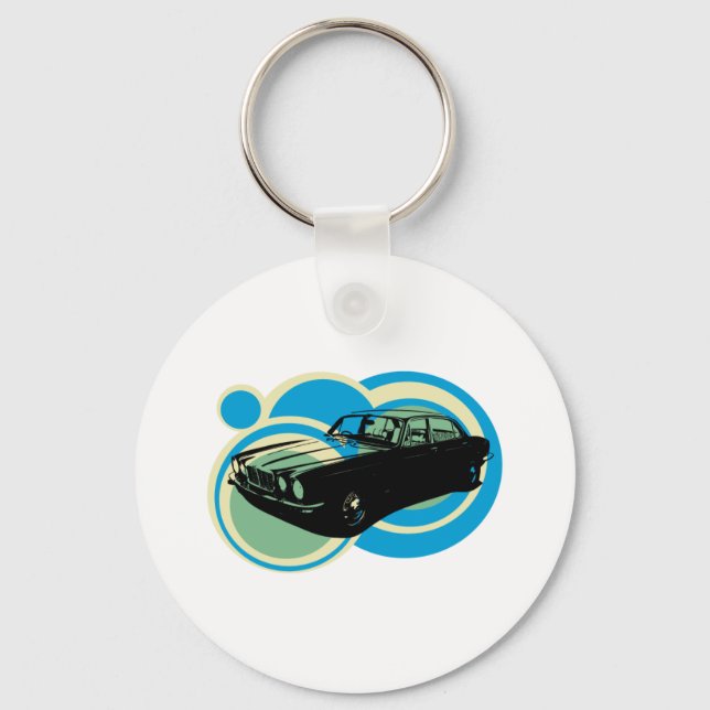 Jaguar XJ6 classic british car Keychain (Front)