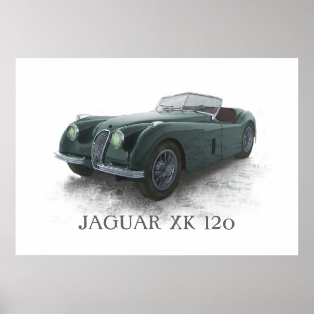 Jaguar Xk120 Poster (Front)