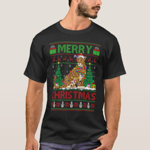 Jaguar Xmas Tree Lights Ugly Santa Jaguar Christ T-Shirt