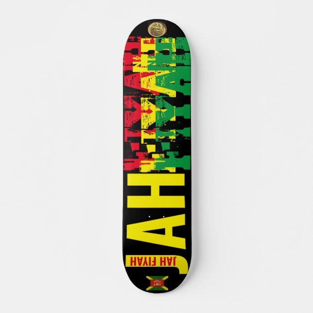 JAH FIYAH  JMT 7 3/4" Skateboard Deck (Front)