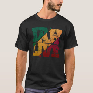 Jah Live Rasta Colors Distressed Reggae T-Shirt