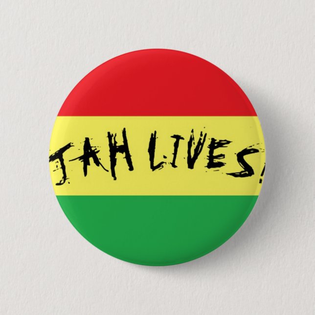 Jah Lives! 2 Inch Round Button (Front)
