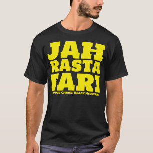 JAH RASTAFARI & BLACK MESSIAH T-shirt noir basique