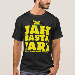 JAH RASTAFARI & BLACK MESSIAH T-shirt noir basique