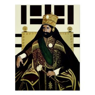 Jah Rastafari Haile Selassie Rasta Livity Roots Poster