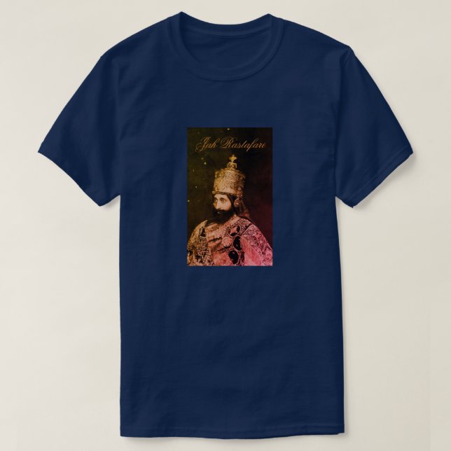 Jah Rastafari Haile Selassie Rasta Reggae INI Love T-Shirt (Design Front)
