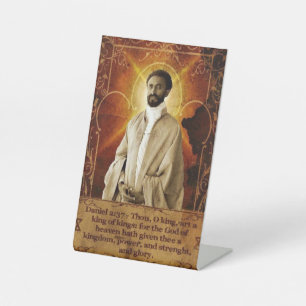 Jah Rastafari Haile Selassie Rasta Reggae Roots Pedestal Sign