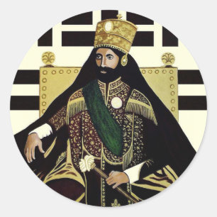 Jah Rastafari Haile Selassie Rasta Roots Sticker