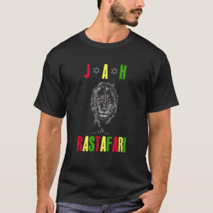 Jah Rastafari Lion of Judah Rasta Ethiopian T Shir T-Shirt