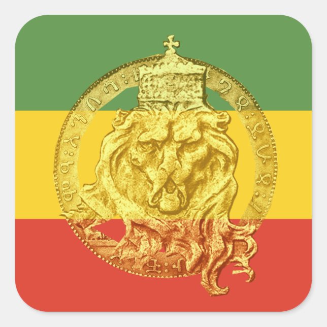 Jah Rastafari Lion of Judah Sticker (Front)