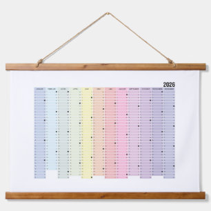 Jahreskalender 2026 hanging tapestry