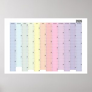 Jahreskalender 2026 poster