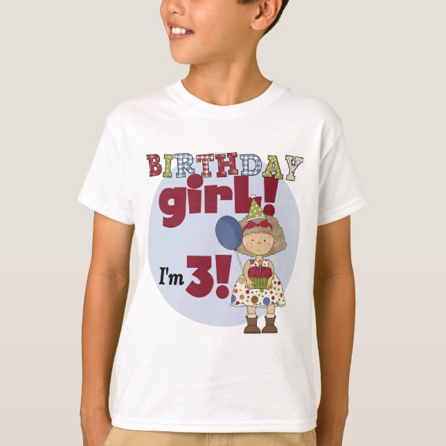 J'ai 3 Tshirts et cadeaux pour filles d'anniversai (Devant)
