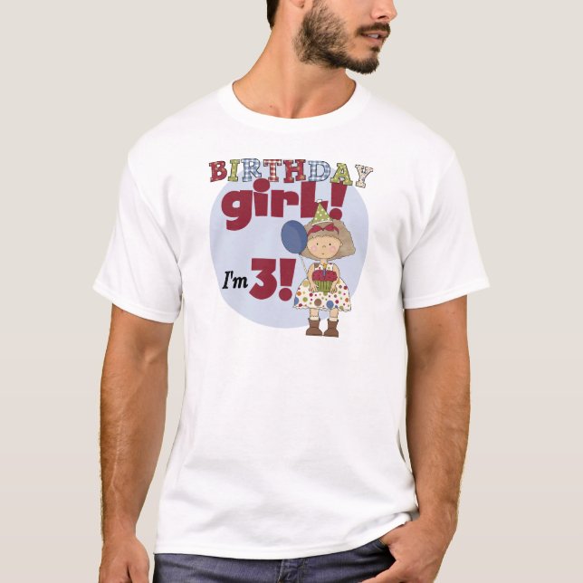 J'ai 3 Tshirts et cadeaux pour filles d'anniversai (Devant)