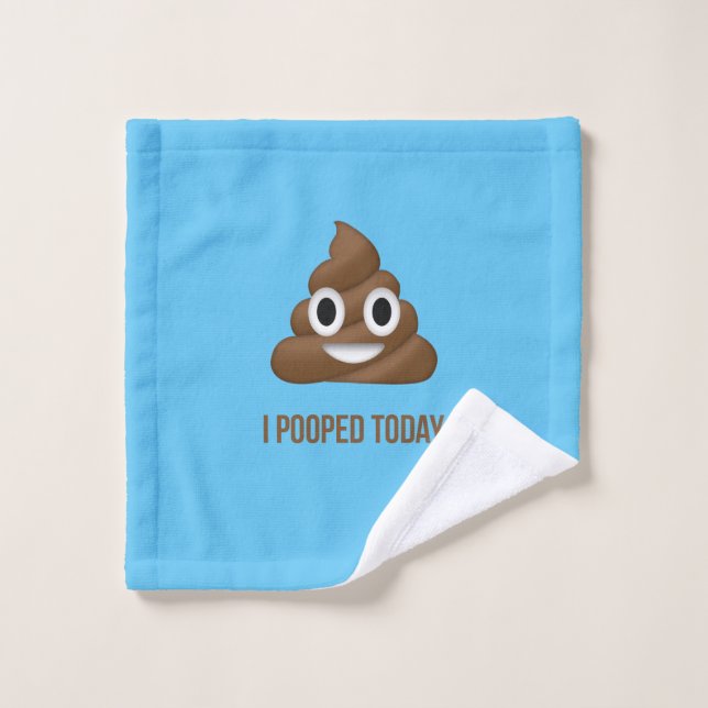 J'ai balancé aujourd'hui Poo Emoji sur le bleu (Gant de toilette)