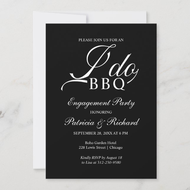 J'AI BBQ Engagement Party Invitation (Devant)