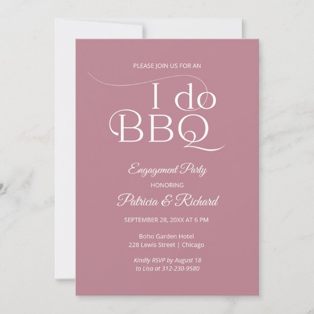 J'AI BBQ Engagement Party Invitation (Devant)