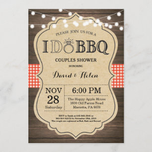 J'AI BBQ Invitation Mariage rustique