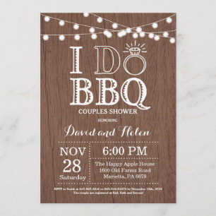 J'AI BBQ Invitation Mariage rustique